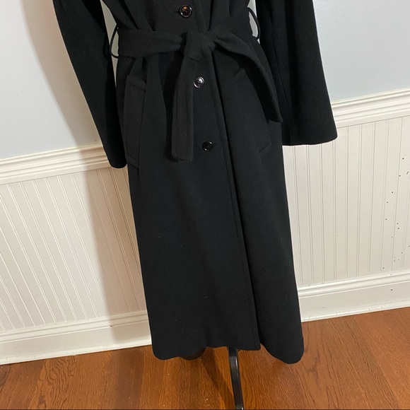 Bill Haire for Friedricks Womens Coat Black Size Medium  Buttons Belted - Picture 3 of 12